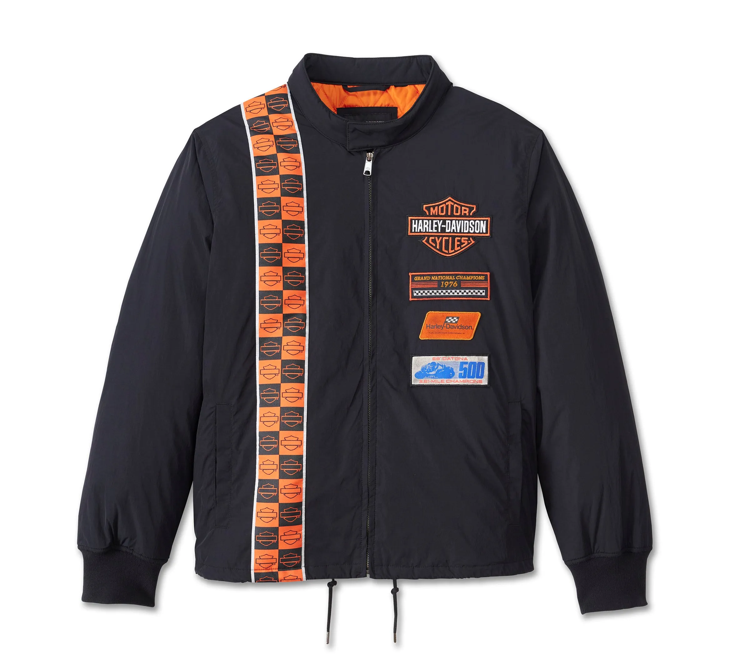 Men's Race Stripes Coaches Jacket - Harley Black