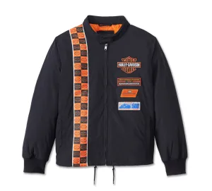 Men's Race Stripes Coaches Jacket - Harley Black