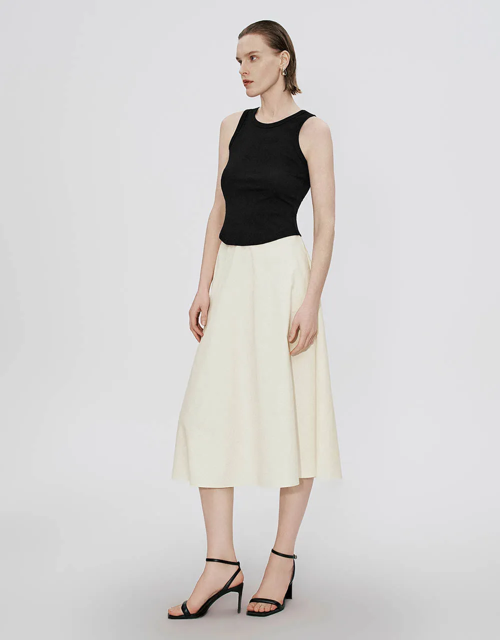 Midi A-Line Skirt