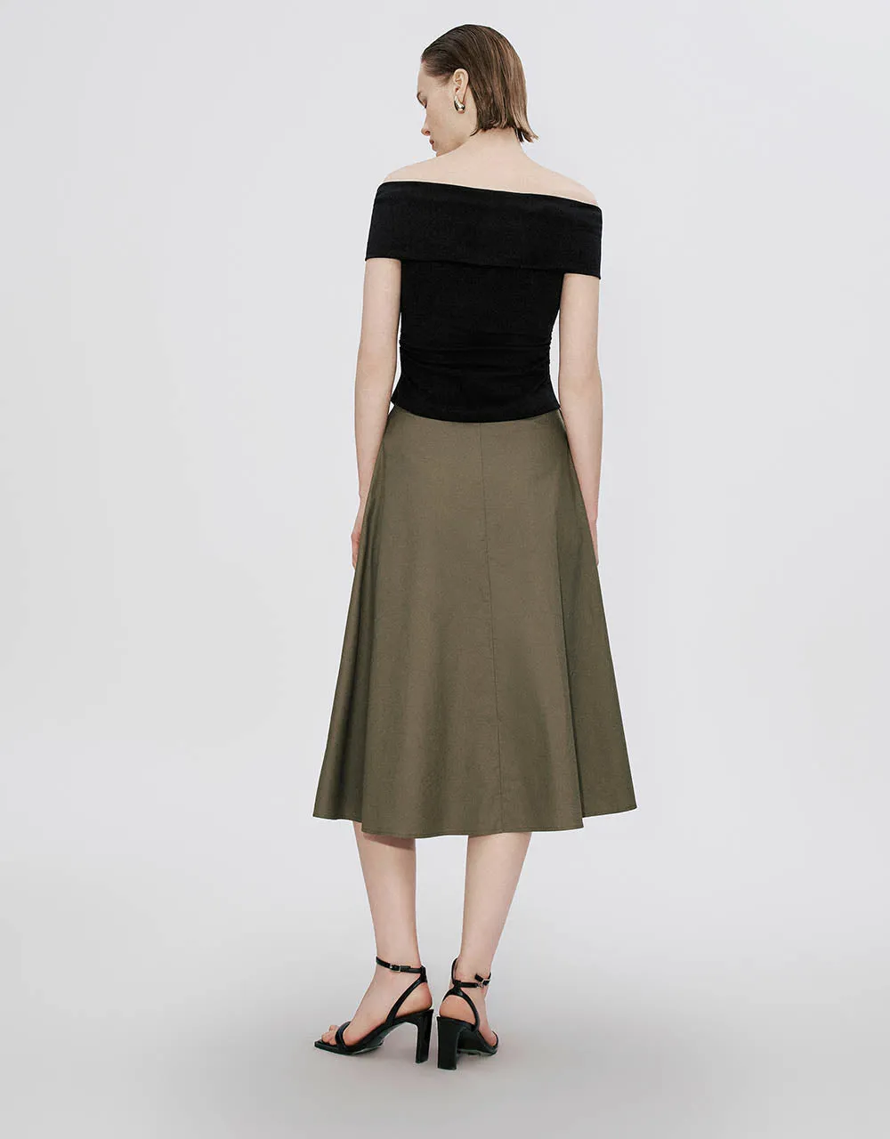 Midi A-Line Skirt