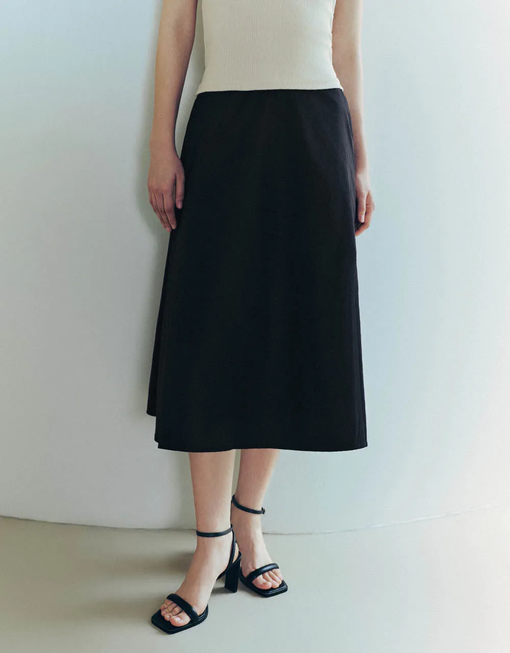 Midi A-Line Skirt
