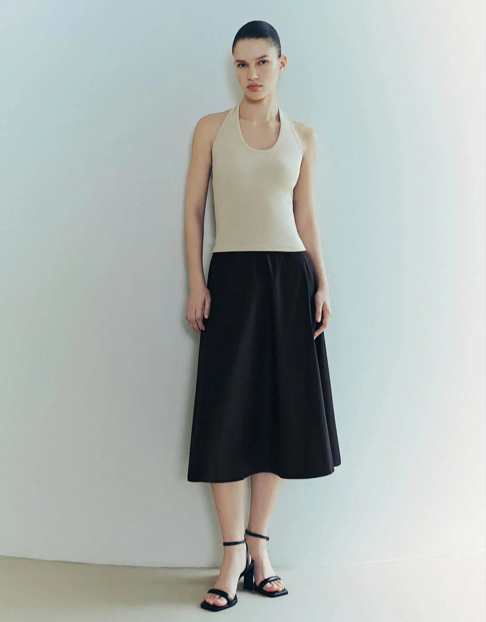 Midi A-Line Skirt