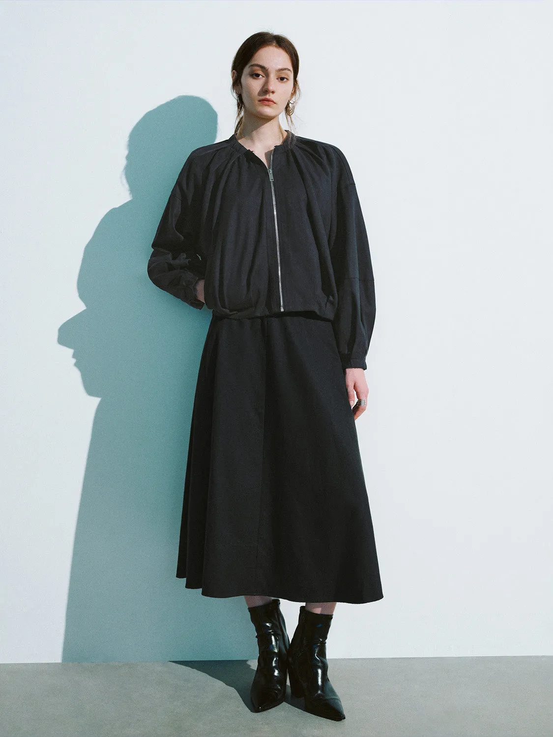 Midi A-Line Skirt