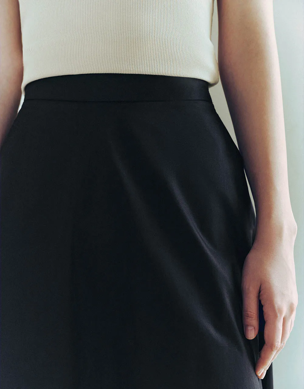 Midi A-Line Skirt