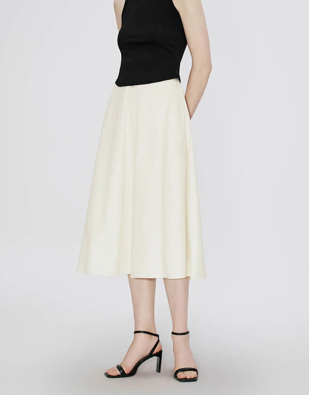 Midi A-Line Skirt