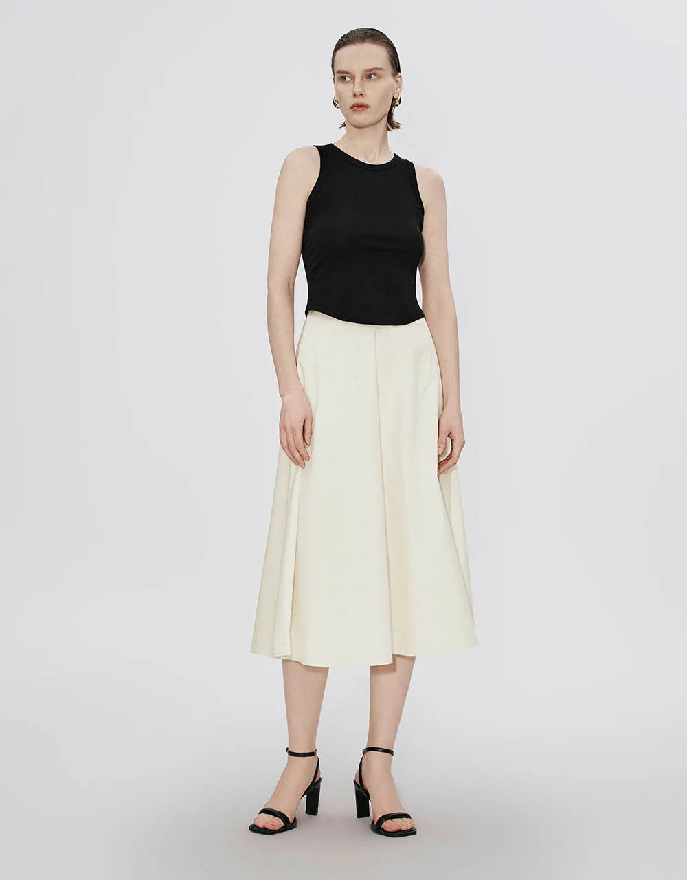 Midi A-Line Skirt