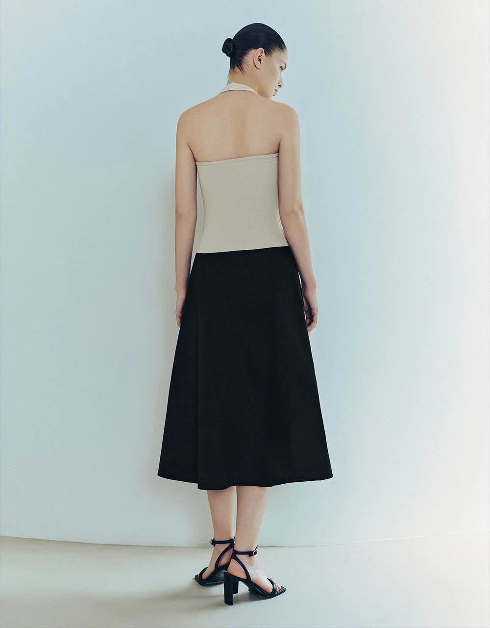 Midi A-Line Skirt