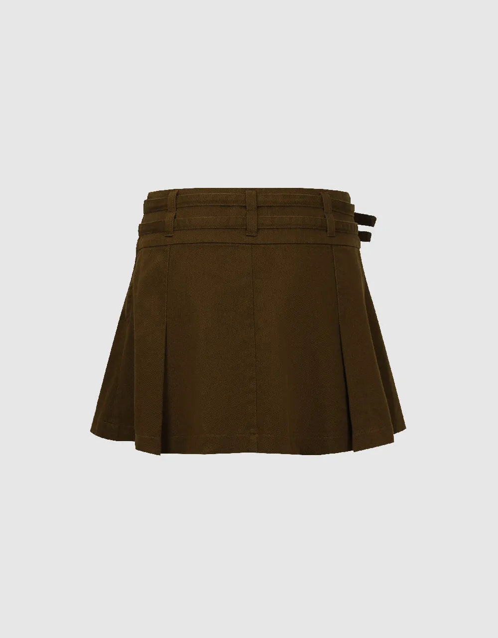 Mini A-Line Skirt With Belt