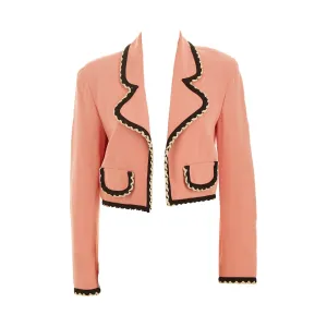Moschino Pink Cropped Blazer