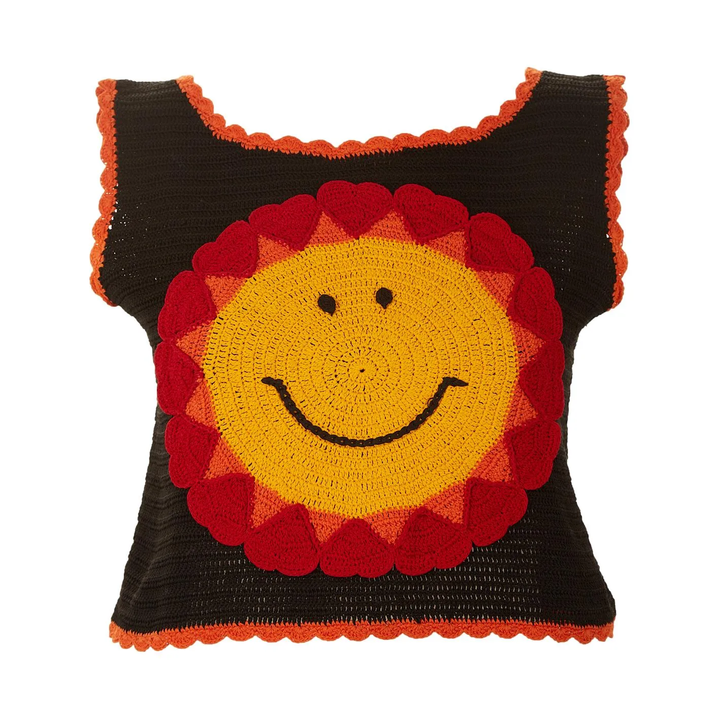 Moschino Smile Print Cropped Tank