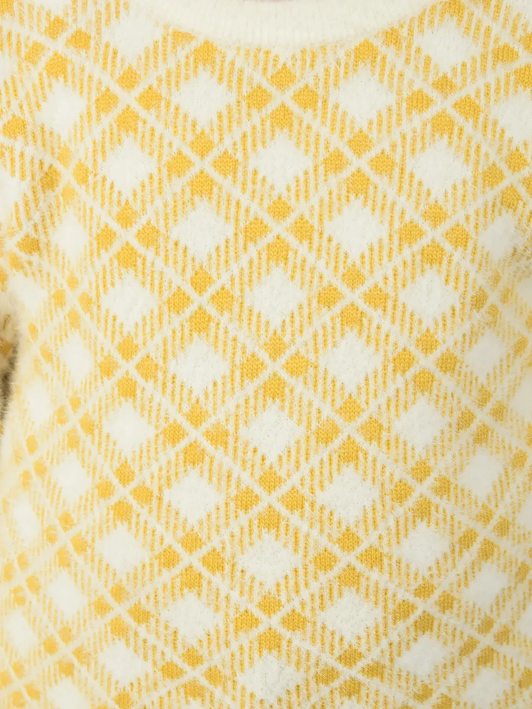 Mustard Yellow Checkered Sweater