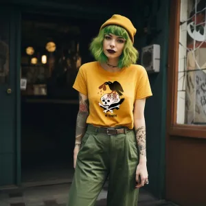 NEVERMORE CROPPED TEE *MUSTARD