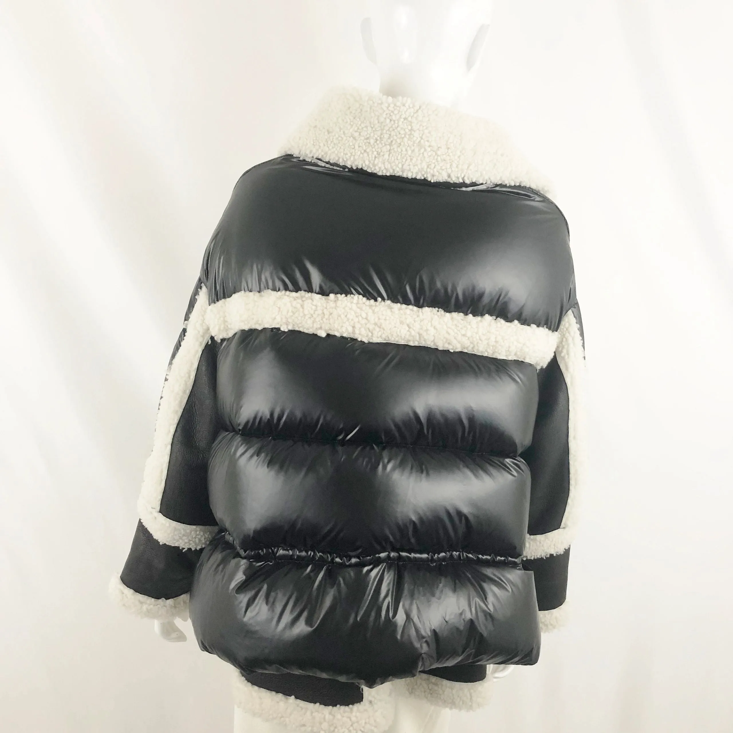 NEW Nicole Benisti Shearling Puffer Jacket Size S