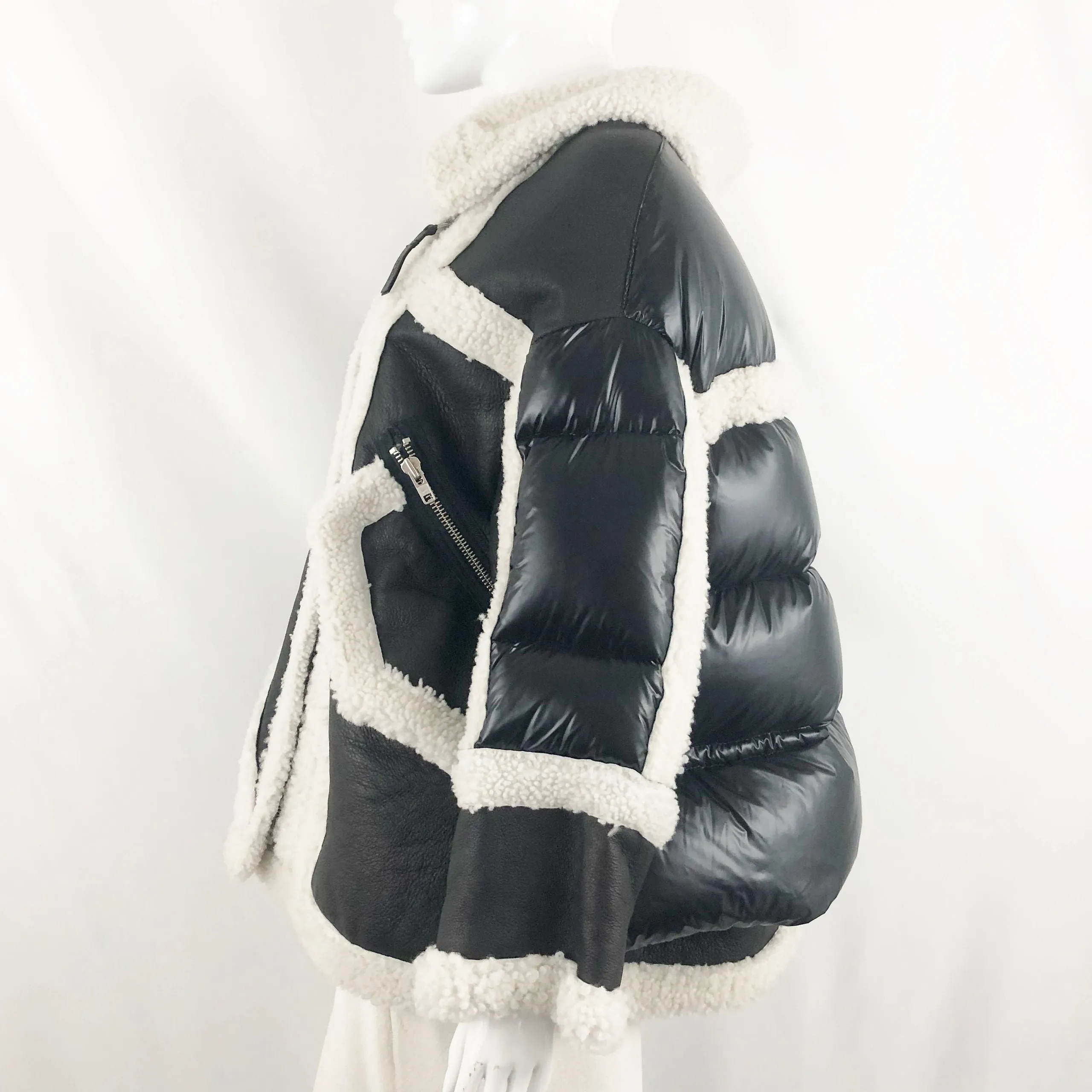 NEW Nicole Benisti Shearling Puffer Jacket Size S