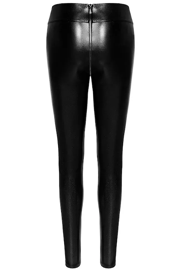 Noir Handmade Snake Skin Style Leggings