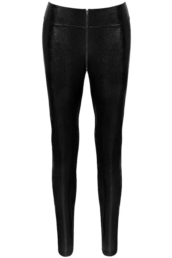 Noir Handmade Snake Skin Style Leggings