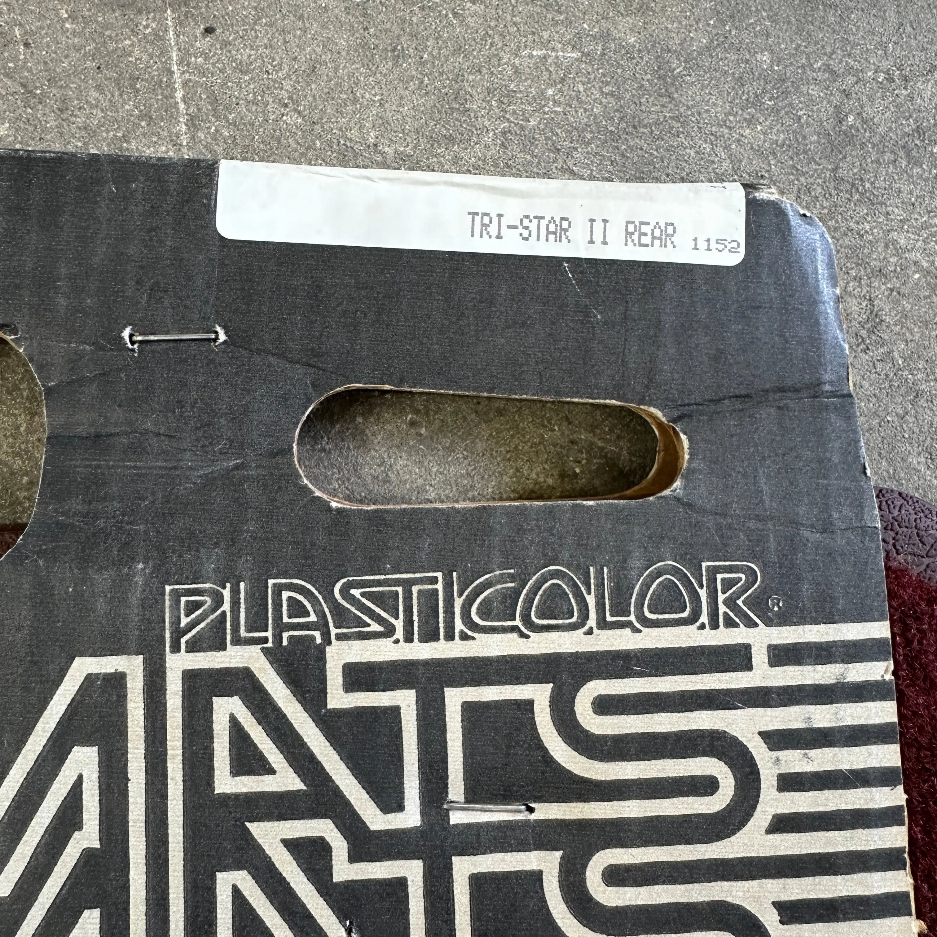 NOS "Tri-Star" Carpet/Rubber Rear Floor Mats - Plasticolor