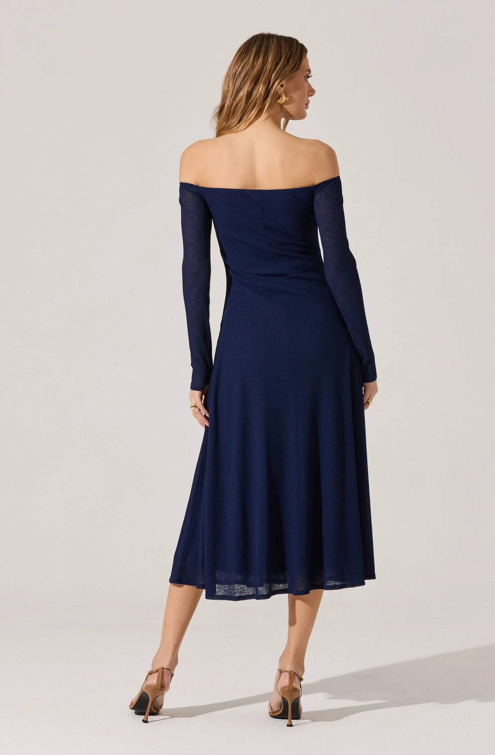 Off Shoulder Midi Dress