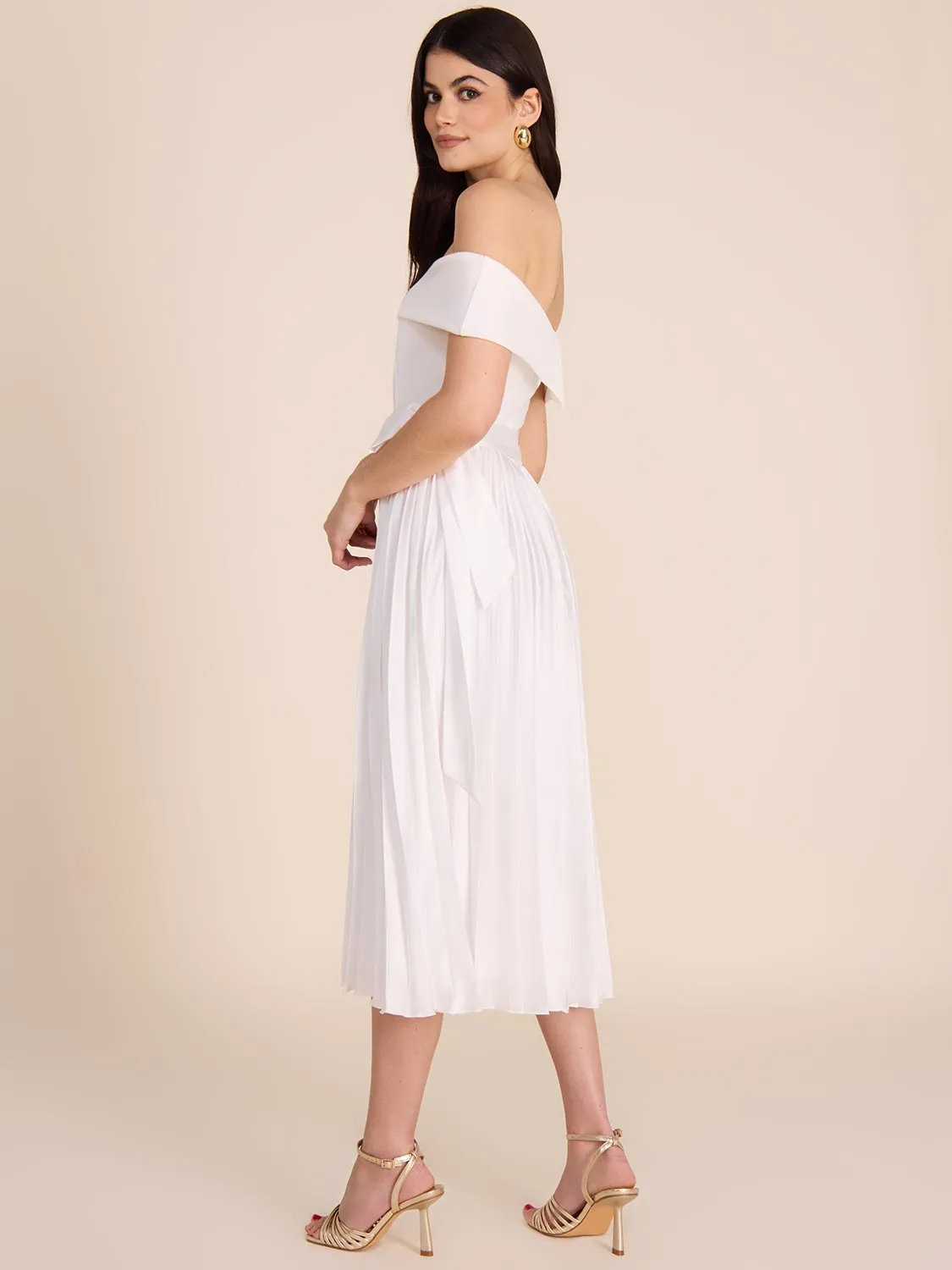 Off-The-Shoulder Midi Dress