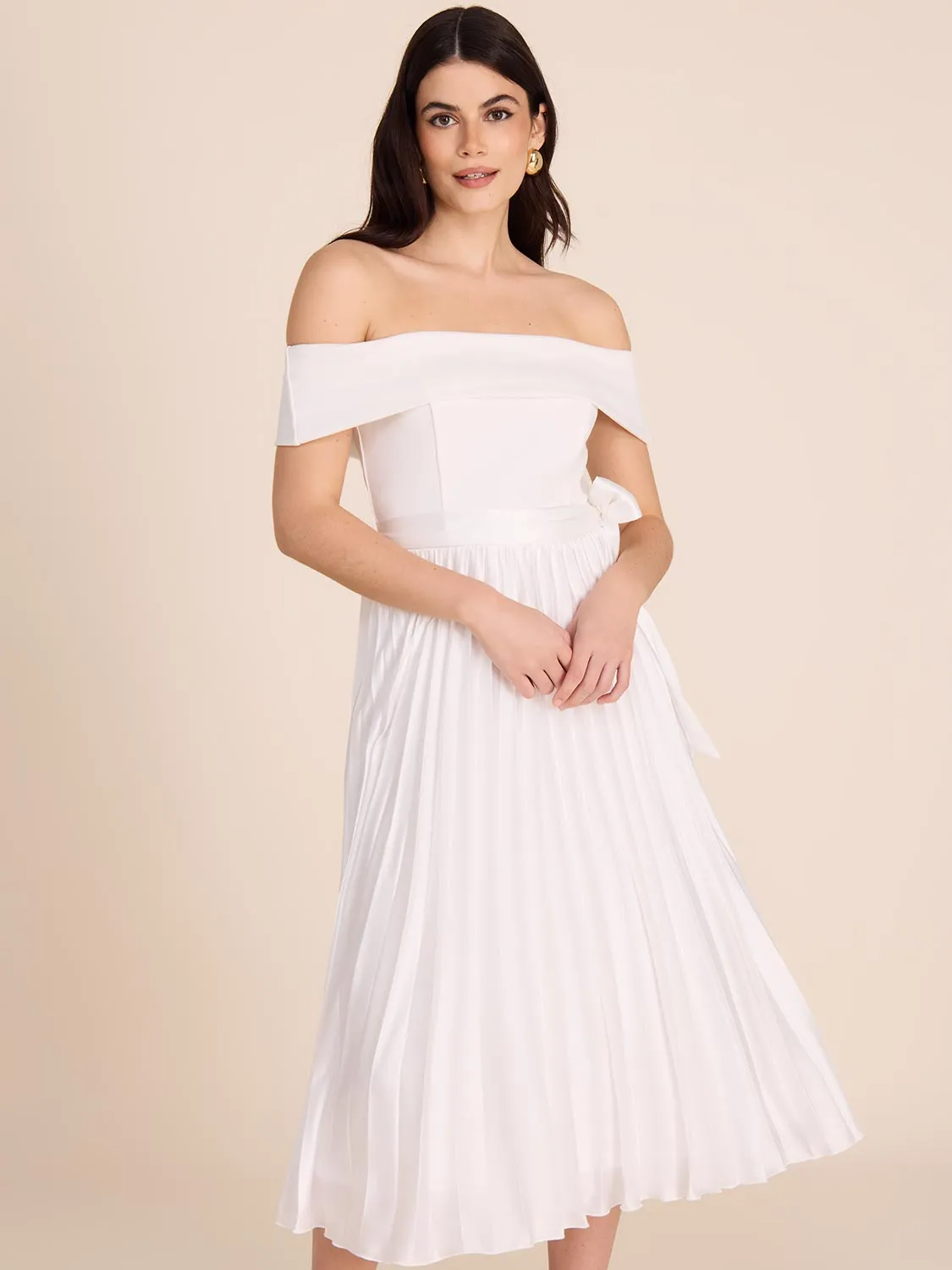 Off-The-Shoulder Midi Dress