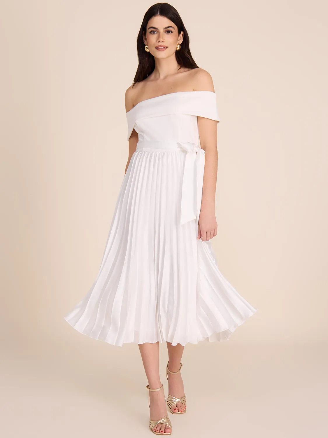 Off-The-Shoulder Midi Dress