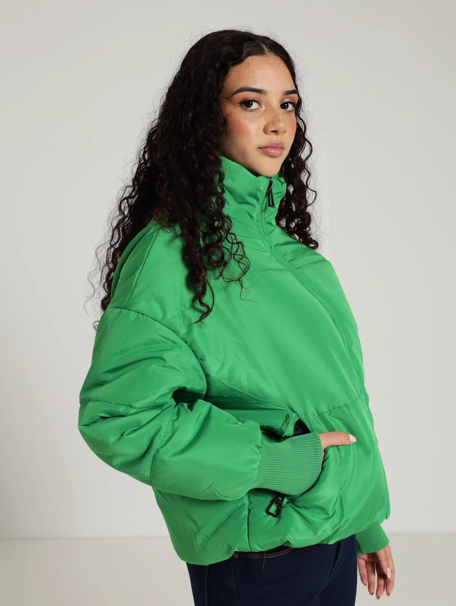 Oversized Puffer Jacket - Green
