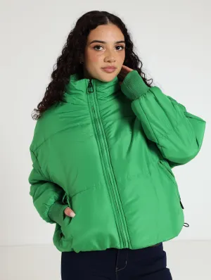 Oversized Puffer Jacket - Green