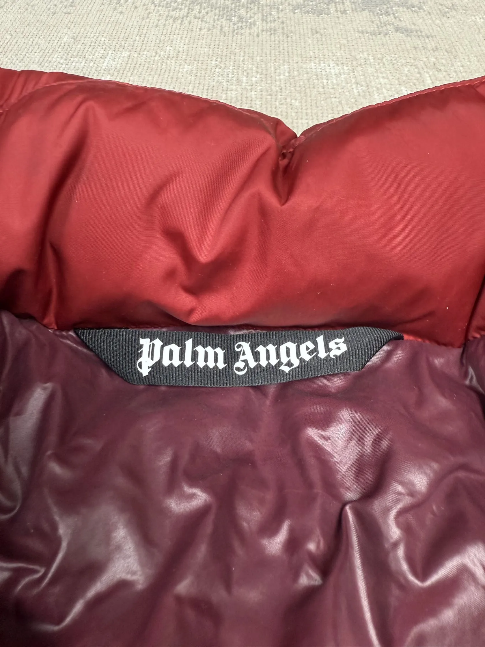 Palm Angels Track Puffer Jacket- Red