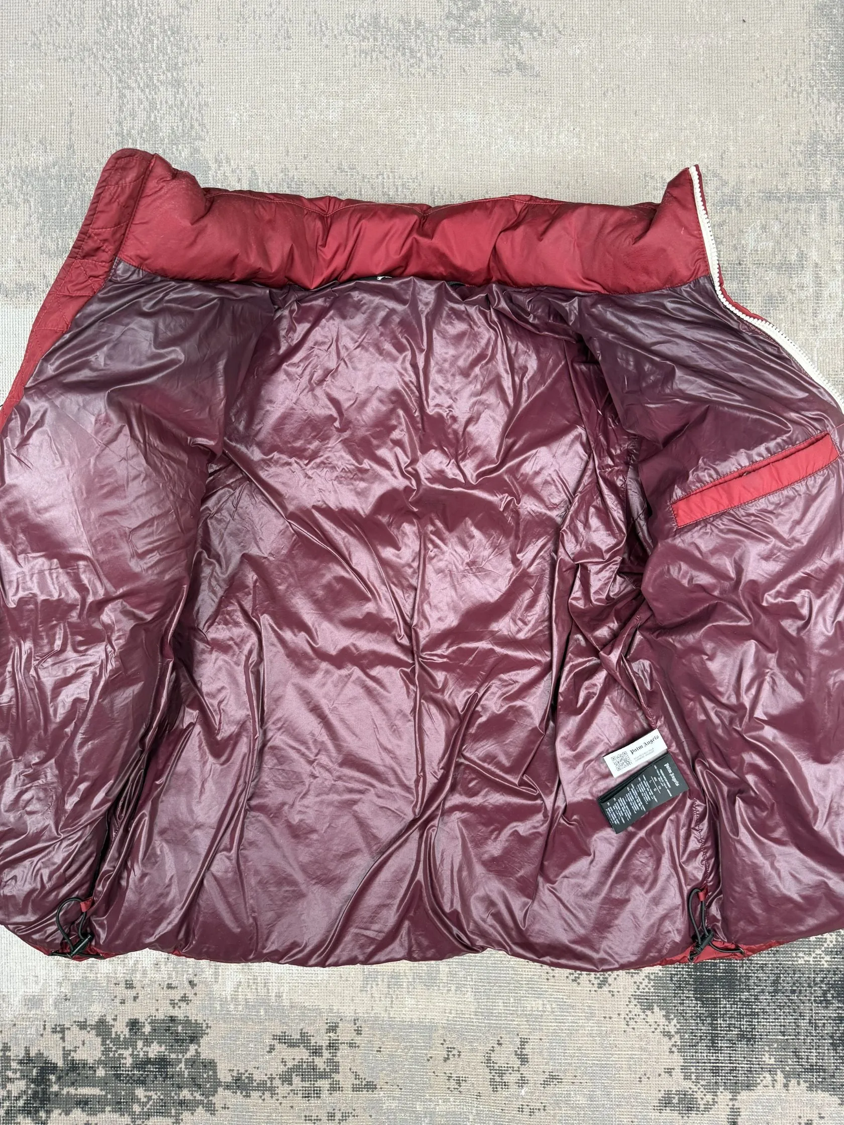 Palm Angels Track Puffer Jacket- Red