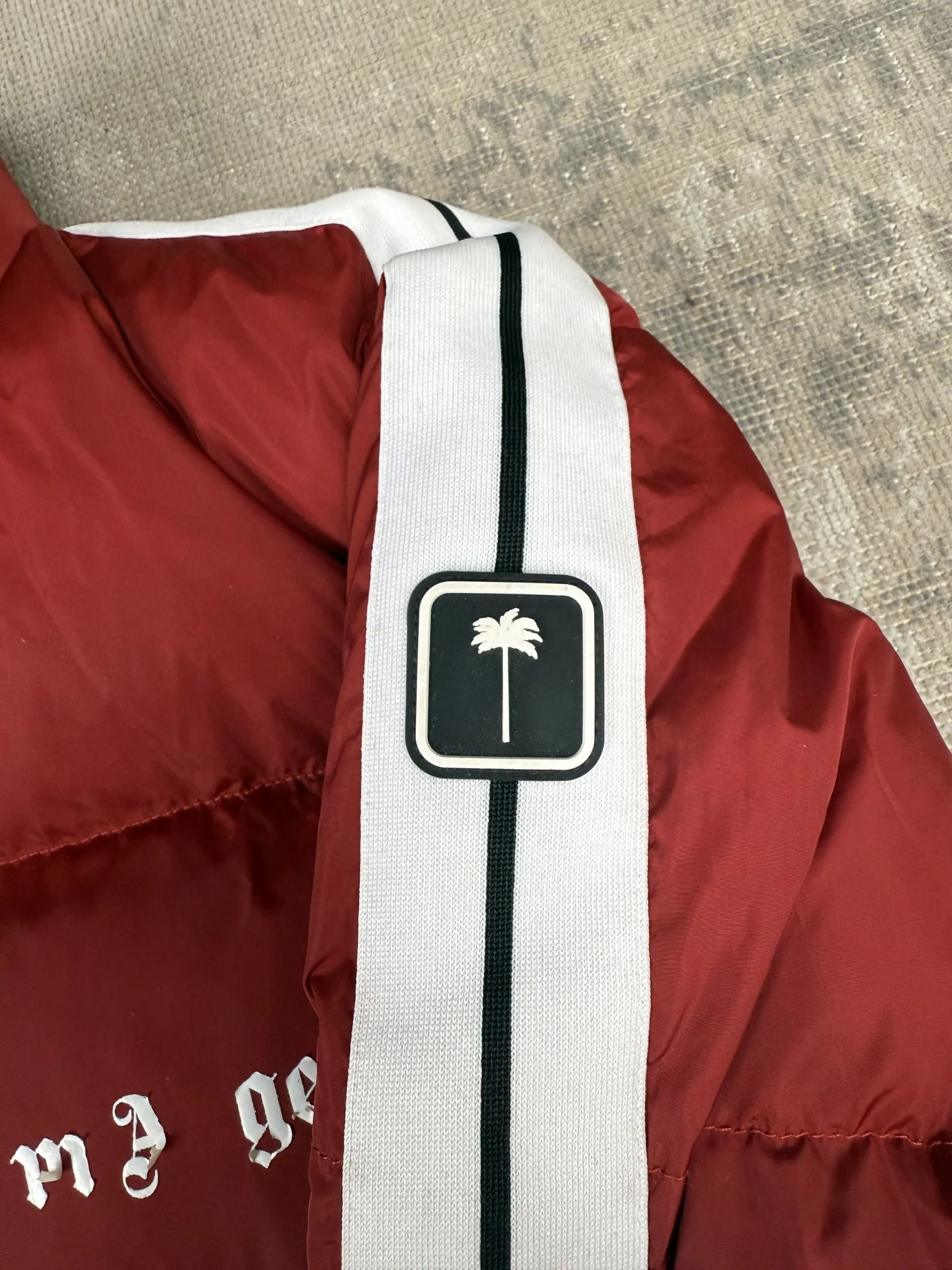 Palm Angels Track Puffer Jacket- Red