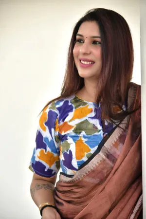 Patjhar Multicoloured Batik Cotton Blouse