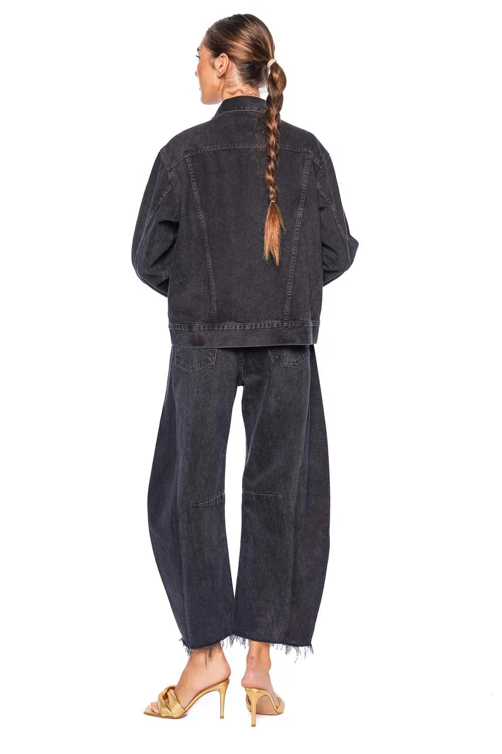 Pieced Horseshoe Stout Wide Leg Jean