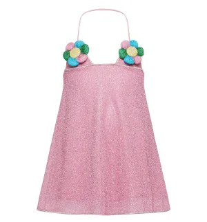 Pink Lurex Daisy Dress