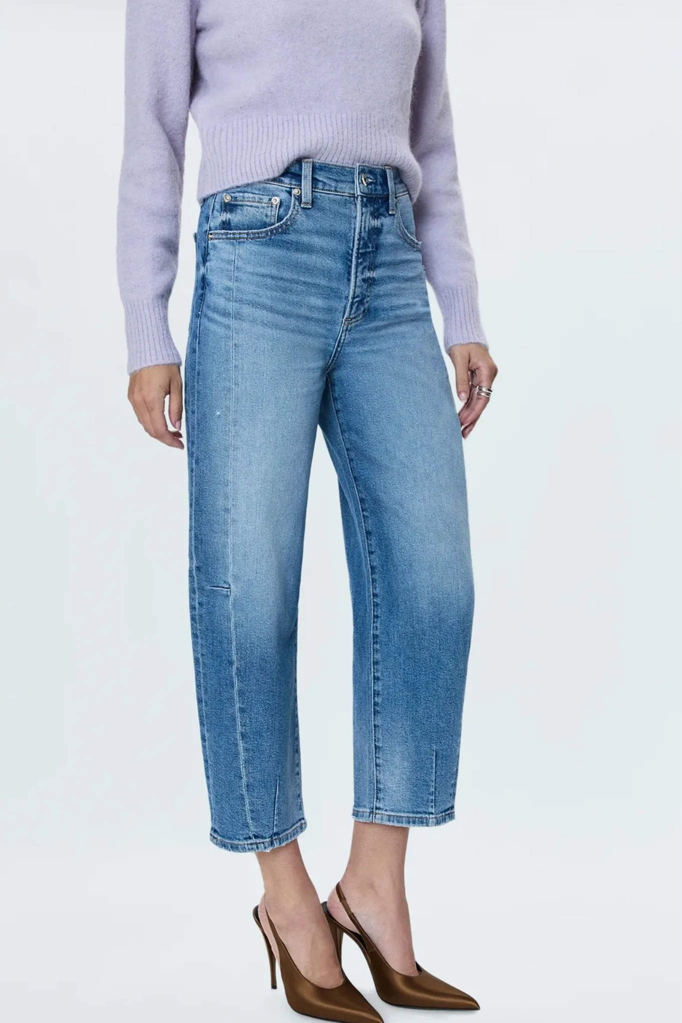 Pistola: Eli High Rise Arched Leg in Rhythm Vintage