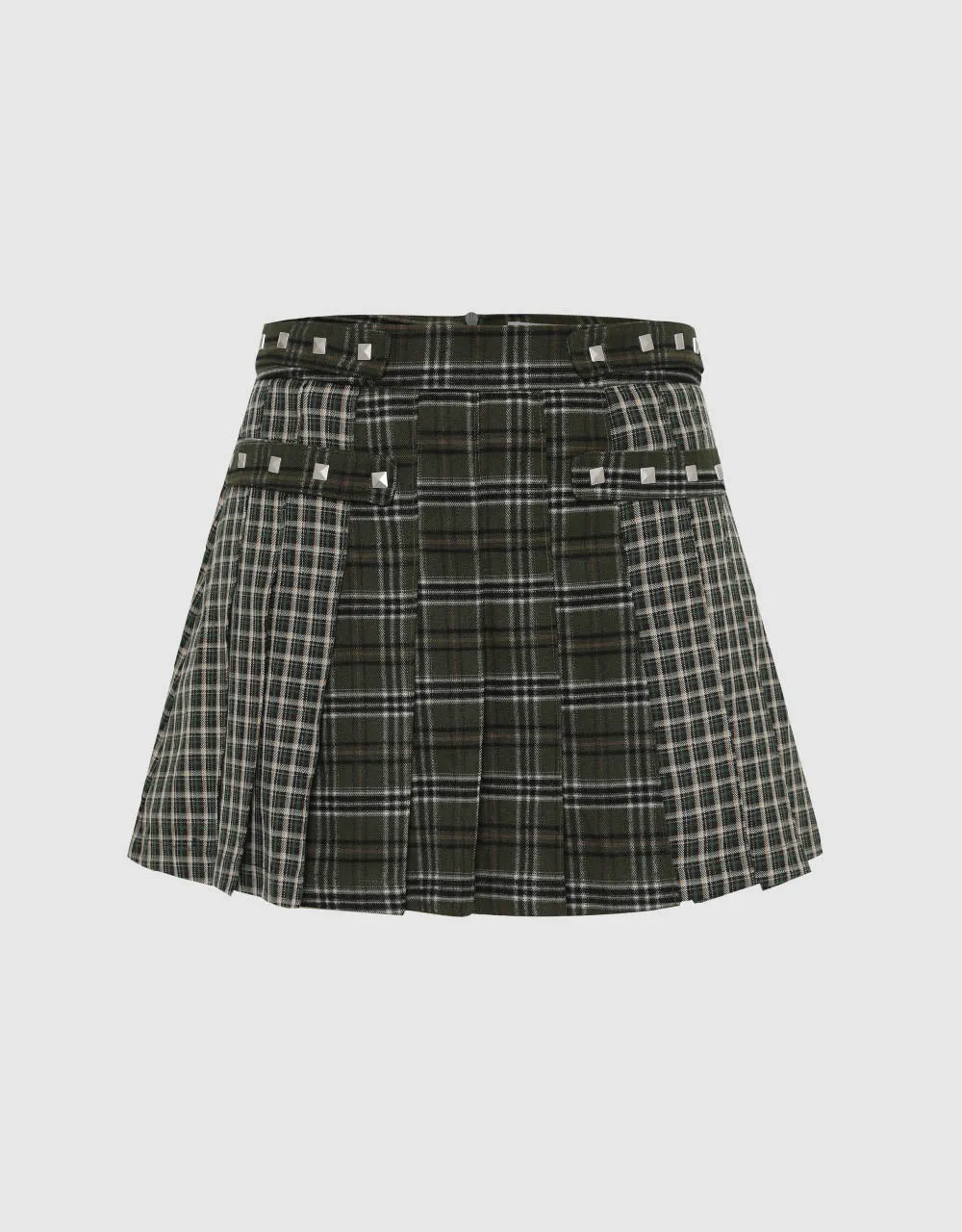 Plaid Mini A-Line Skirt