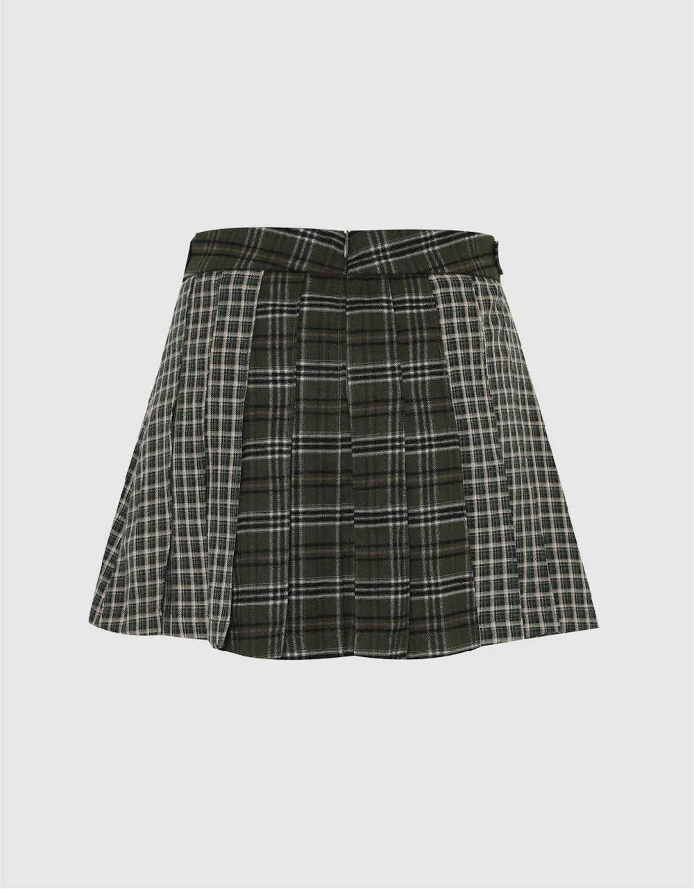 Plaid Mini A-Line Skirt