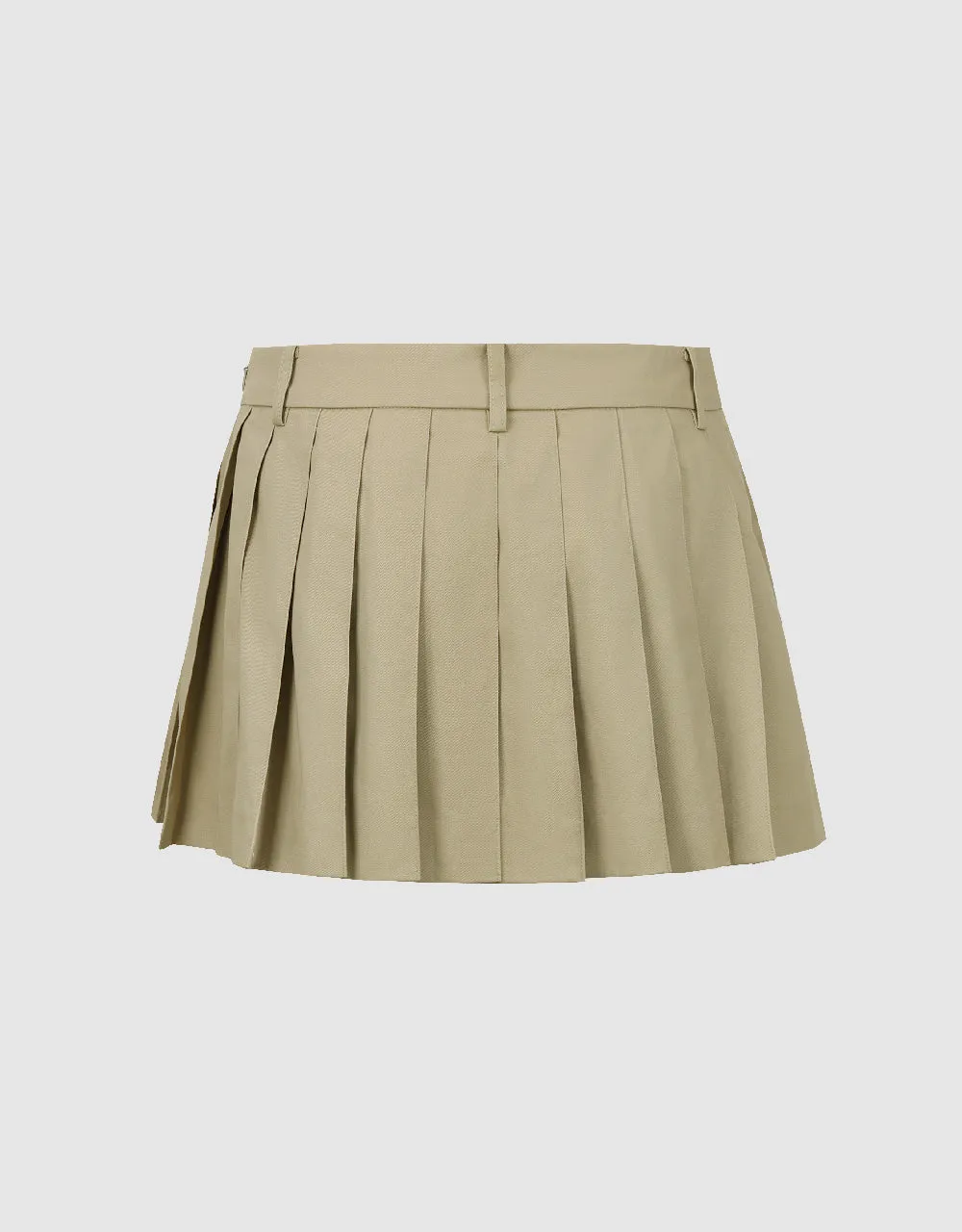Pleated Mini A-Line Skirt