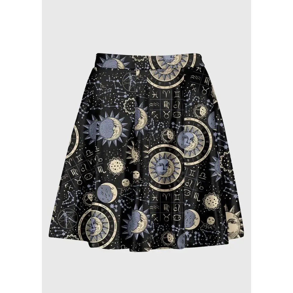 Plus Size Astrology Zodiac Skirt in Dark Academia Style