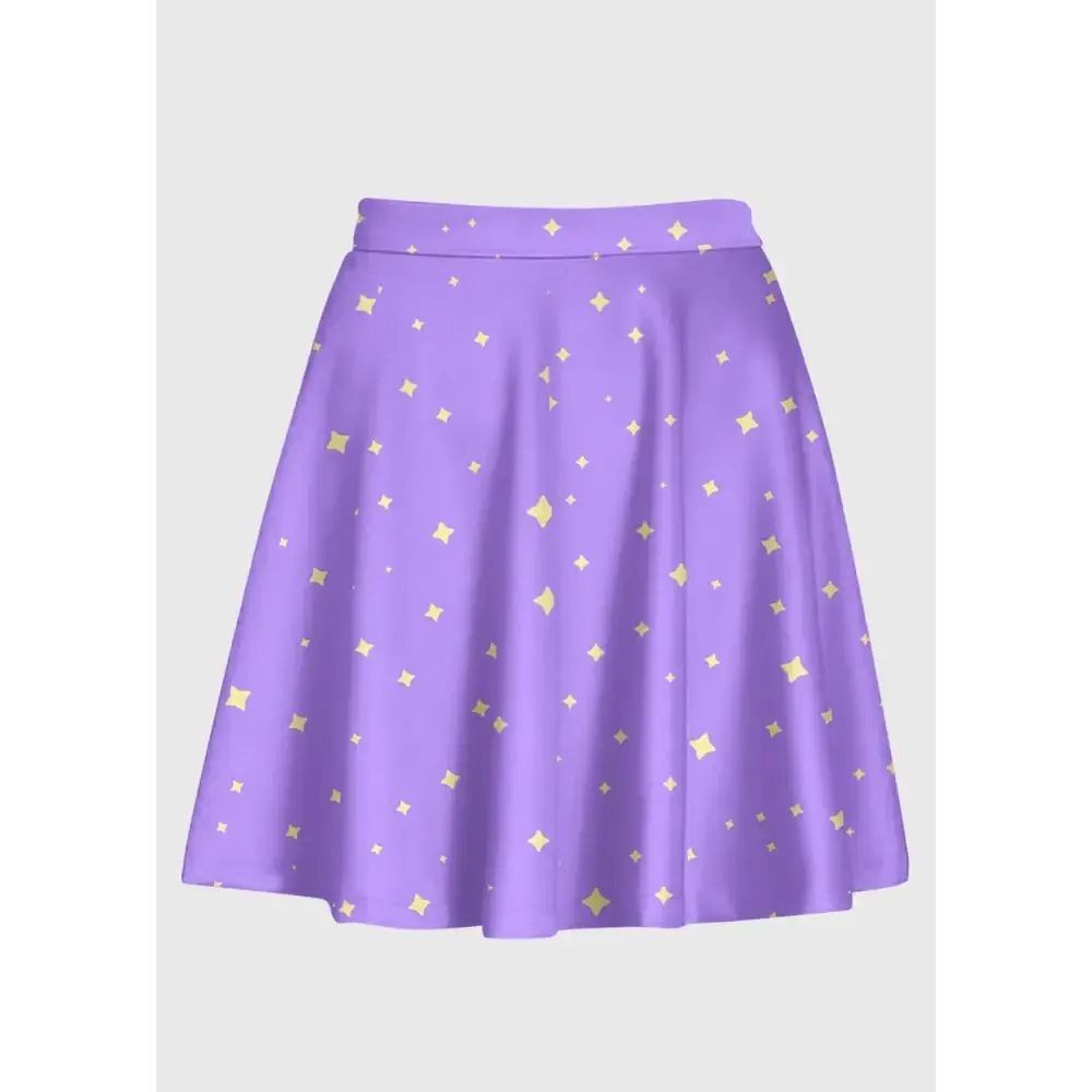 Plus Size Kawaii Magical Star Purple Skirt for Enchanting Style