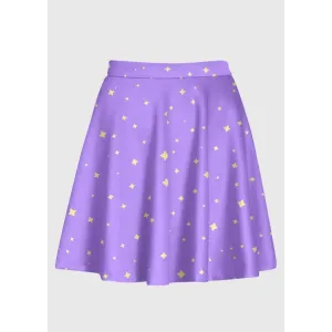 Plus Size Kawaii Magical Star Purple Skirt for Enchanting Style