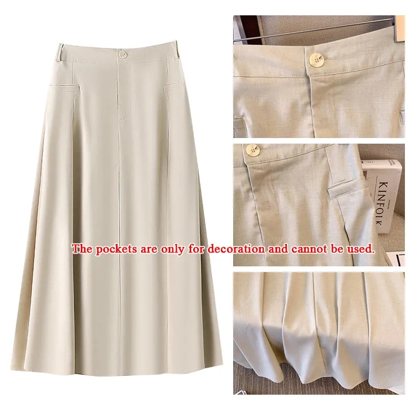 Plus size summer casual skirt loose formal
