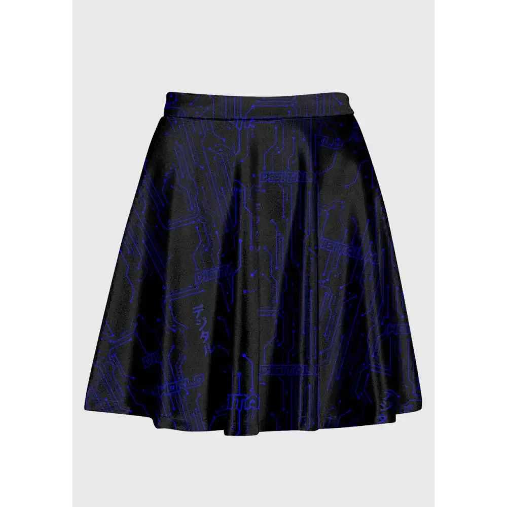 Plus Size Techno Cyber Raver High Waist Skirt for Bold Styles