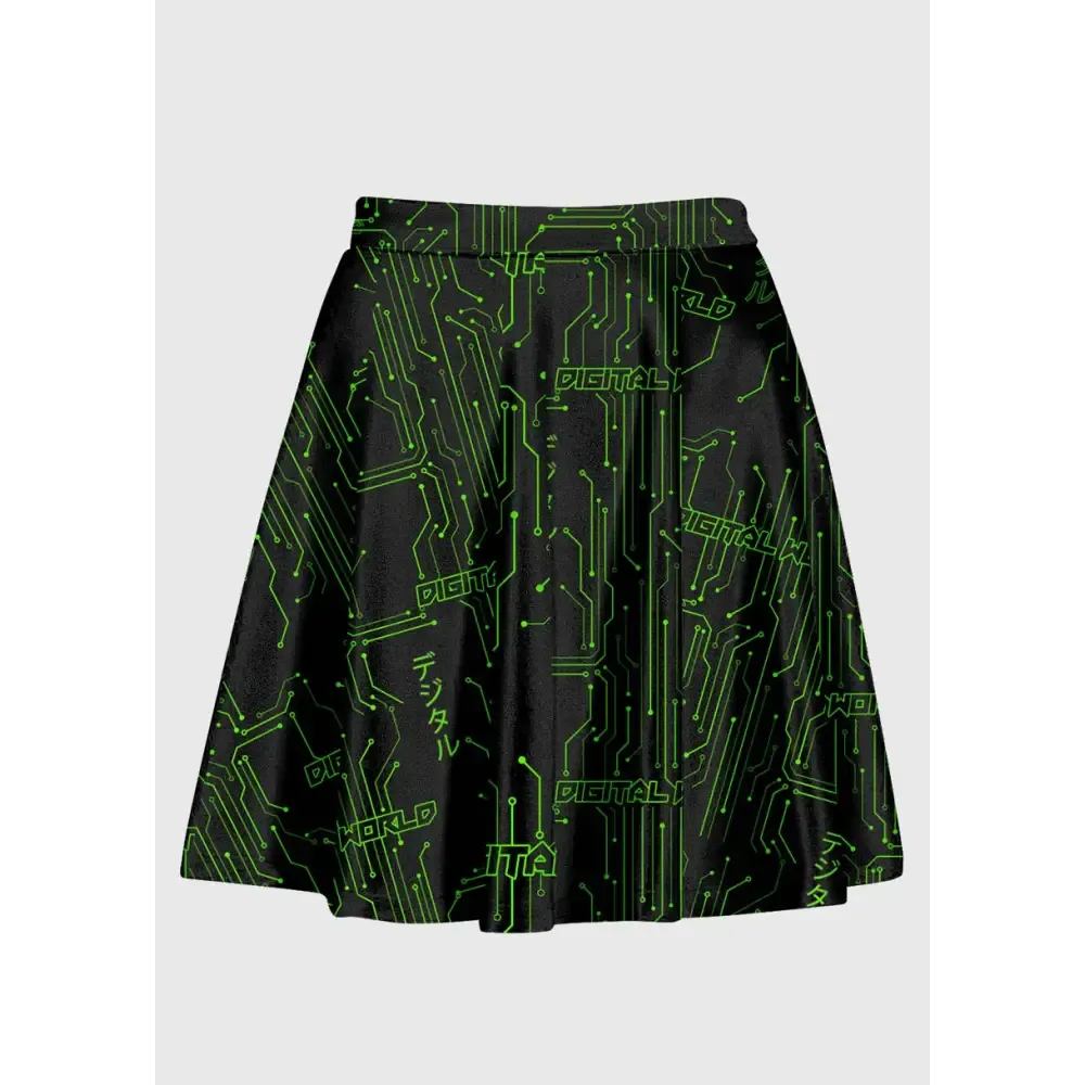 Plus Size Techno Cyber Raver High Waist Skirt for Bold Styles