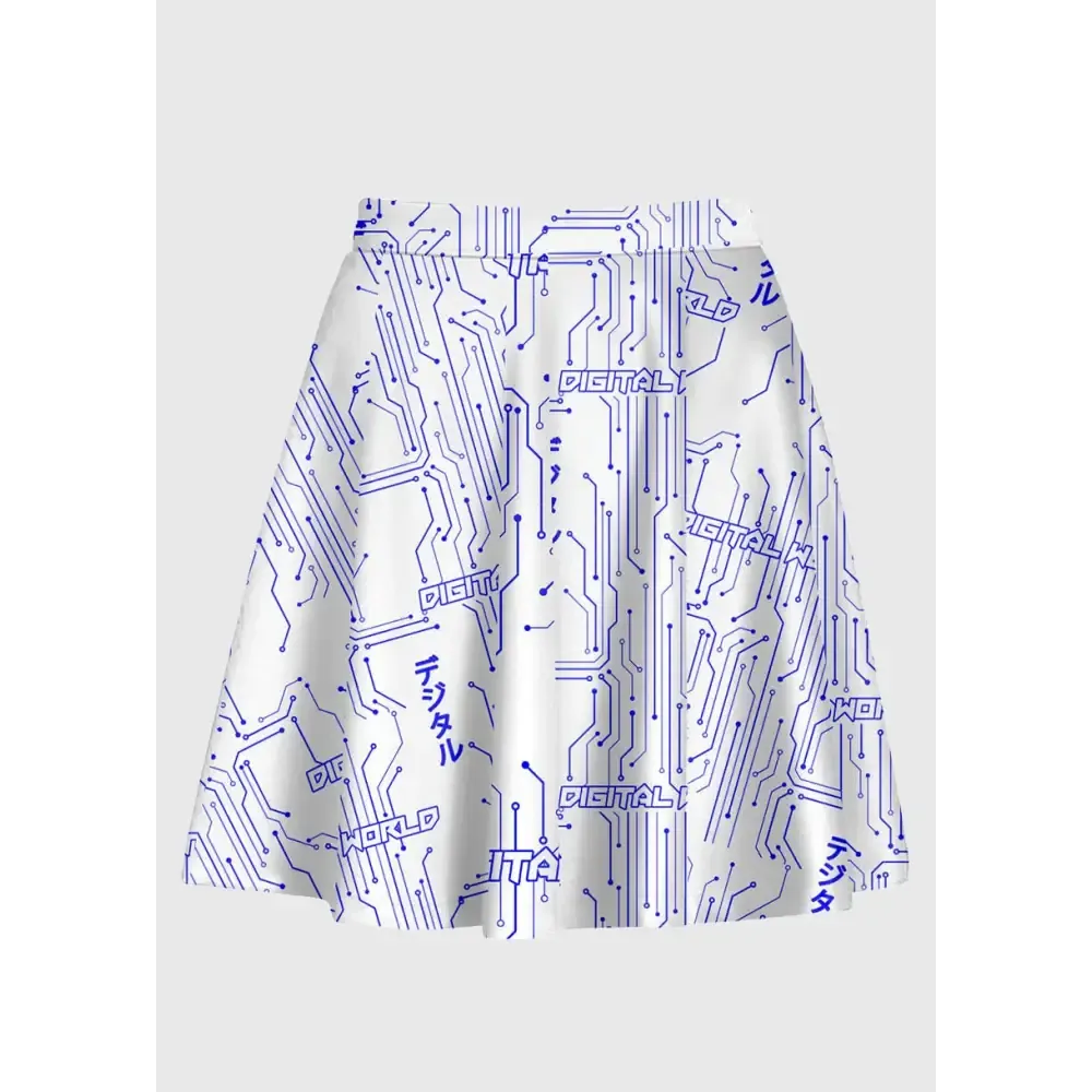 Plus Size Techno Cyber Raver High Waist Skirt for Bold Styles