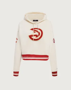 Pro Standard Atlanta Hawks Retro Classic Rib Cropped Hoodie