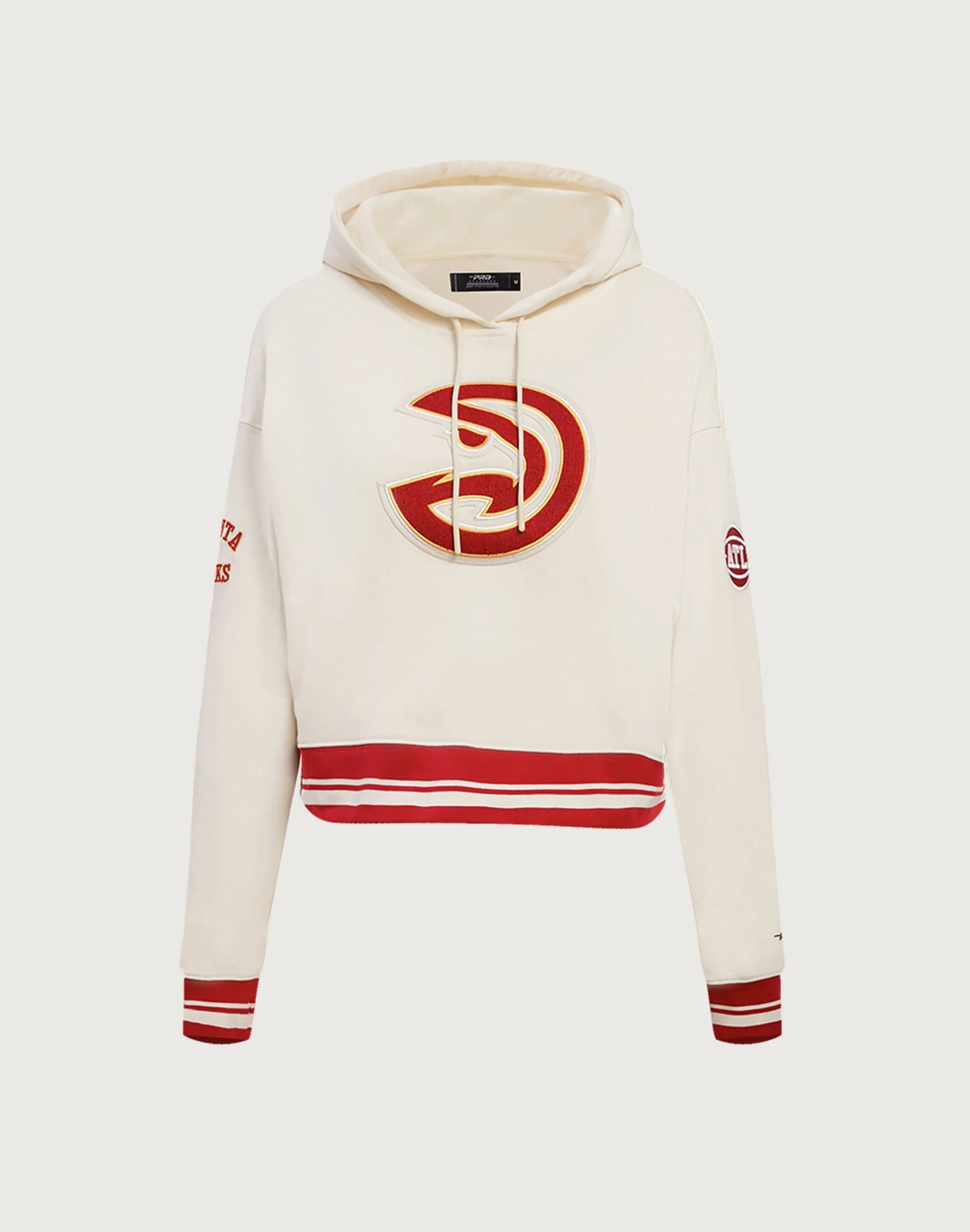 Pro Standard Atlanta Hawks Retro Classic Rib Cropped Hoodie