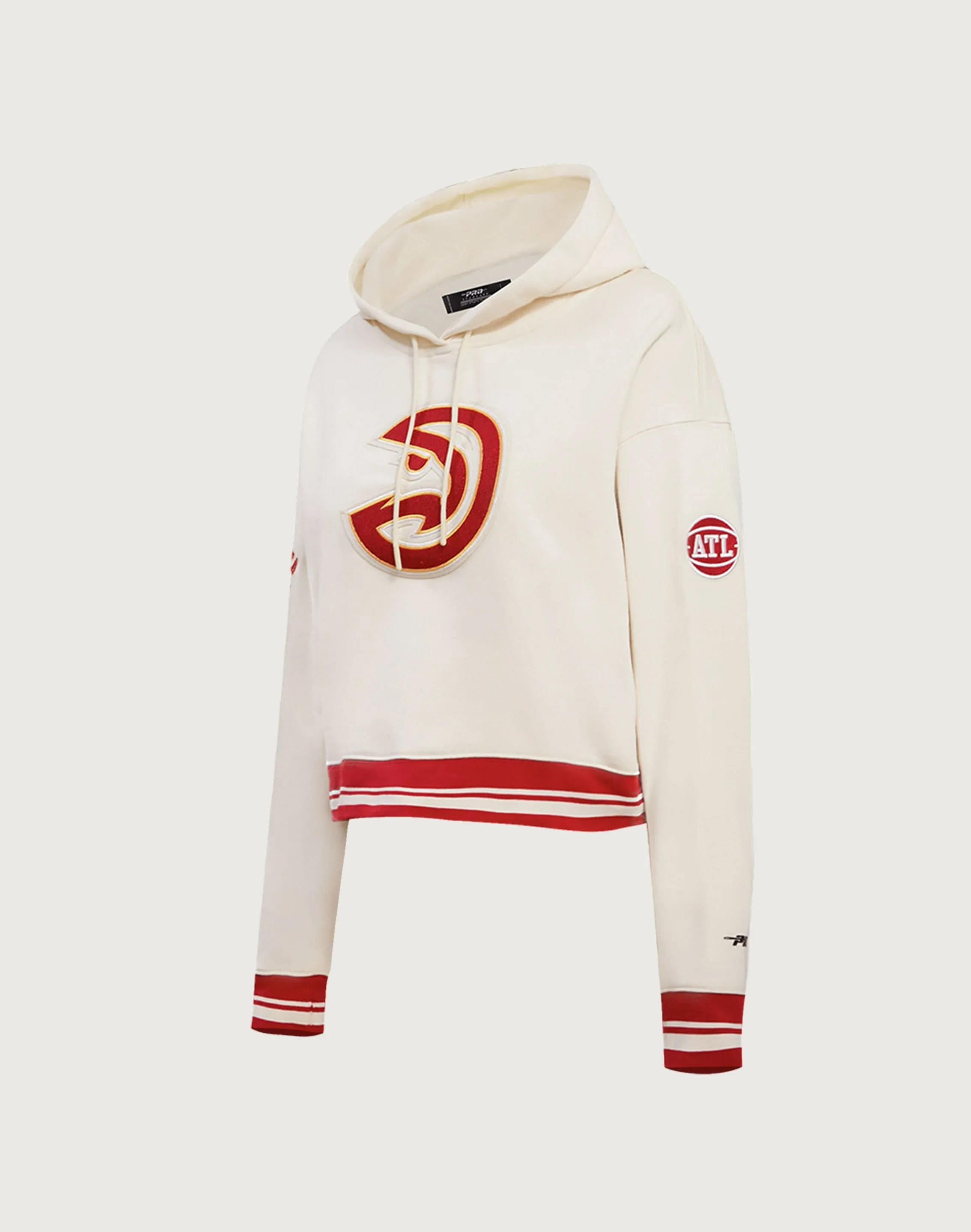 Pro Standard Atlanta Hawks Retro Classic Rib Cropped Hoodie