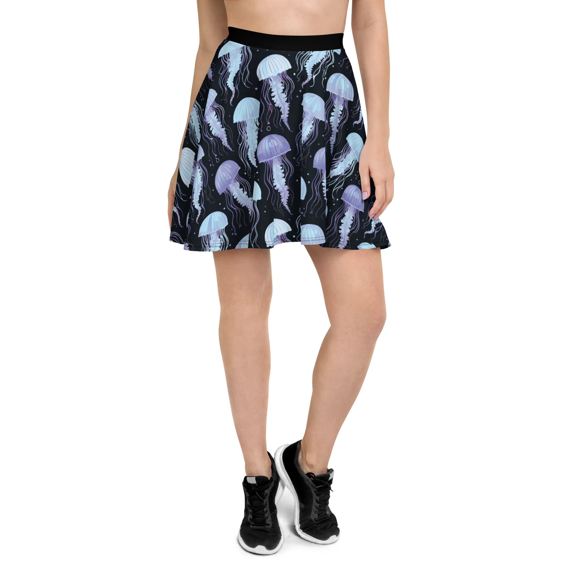 Purple Jellyfish Patterned | Skater Skirt