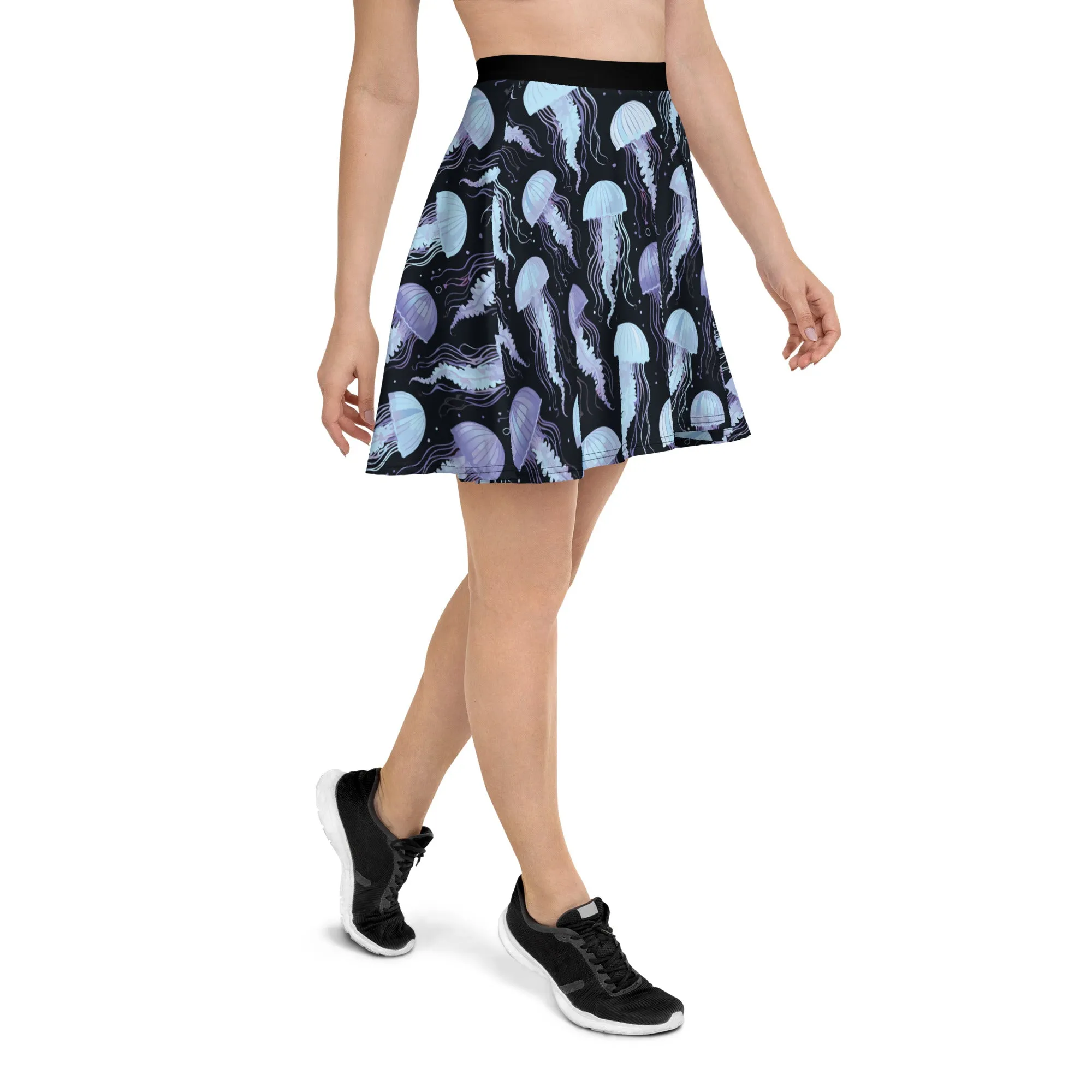 Purple Jellyfish Patterned | Skater Skirt