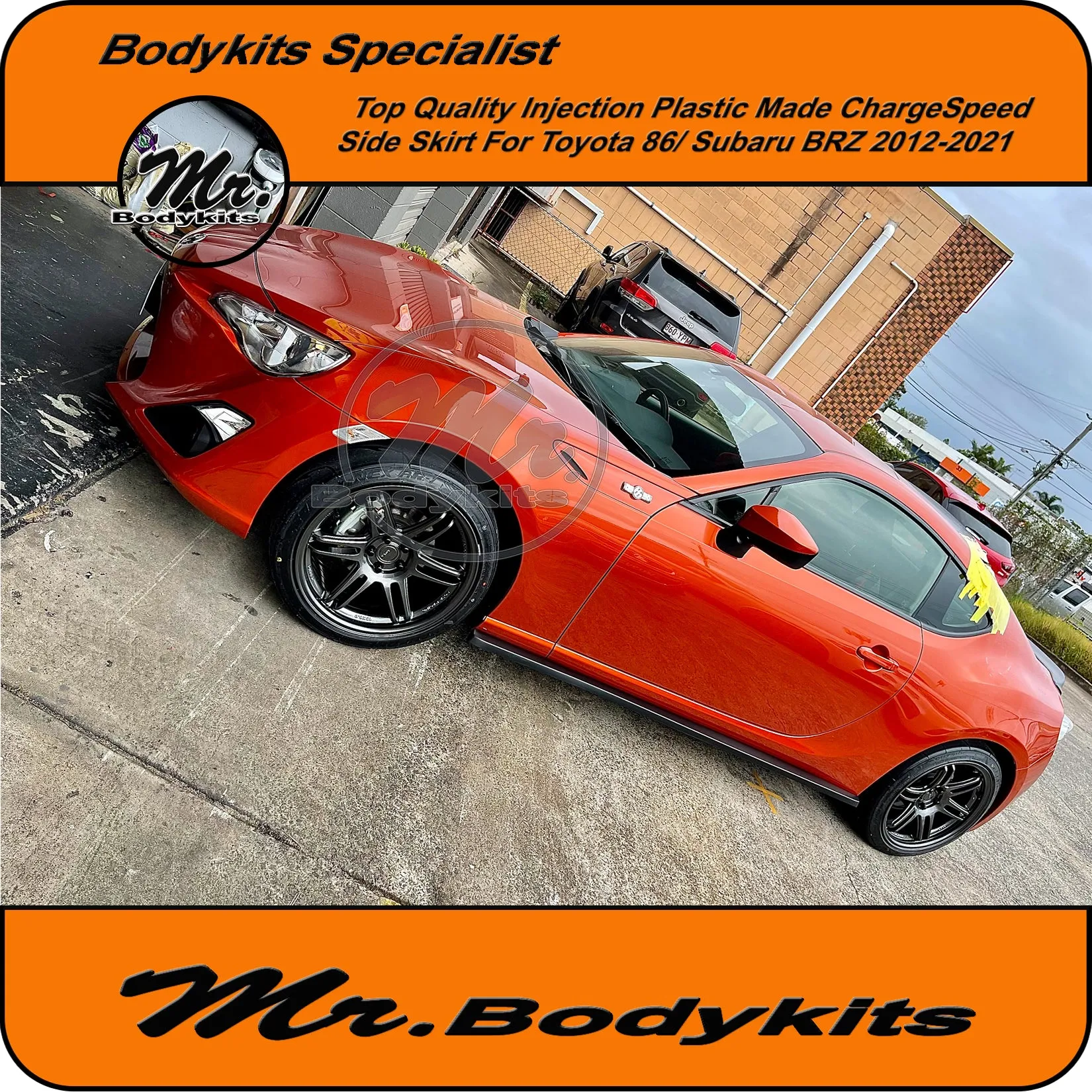 Quality Plastic Made Charge-Speed CS side skirt For Toyota 86 / Subaru BRZ 2012-2020